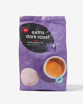 koffiepads extra dark roast - 40 stuks - HEMA
