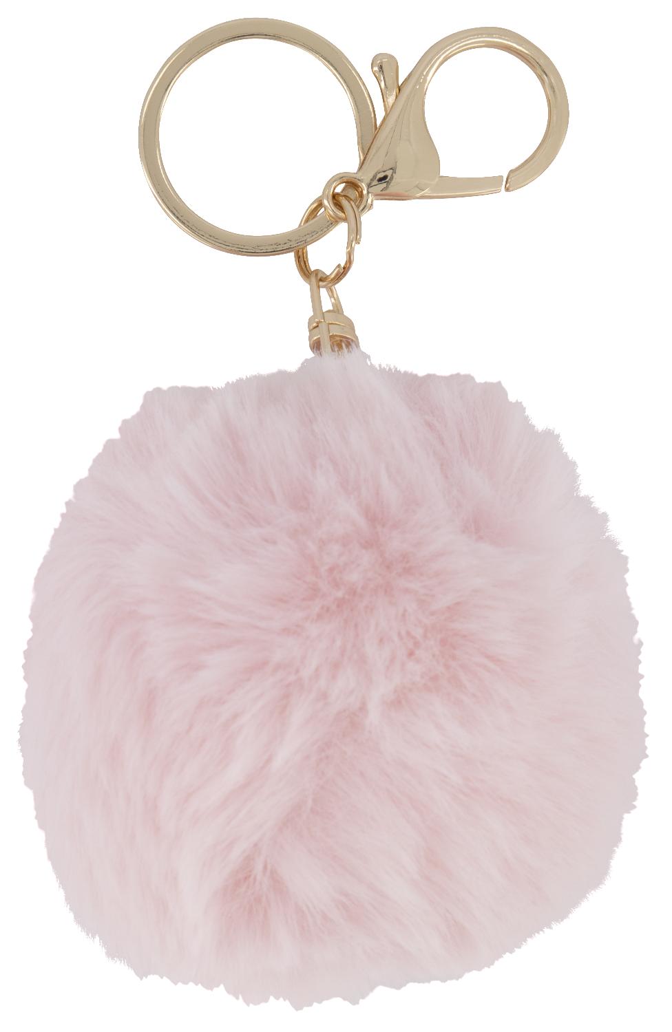 sleutelhanger fluffy pompon roze - HEMA