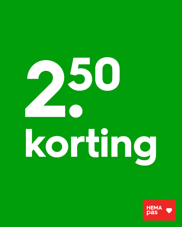 2.50 korting bij 15.- besteding