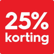 25% korting