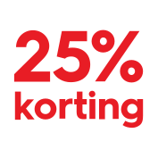 25% korting